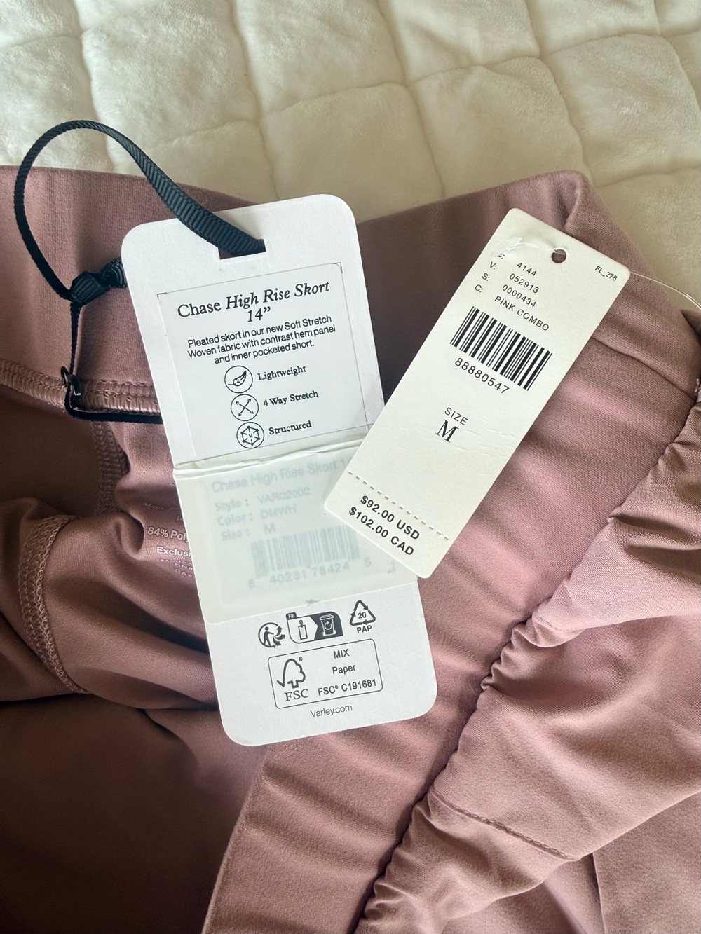 Varley Chase Mid-Rise Skort NWT M - Picture 3 of 3